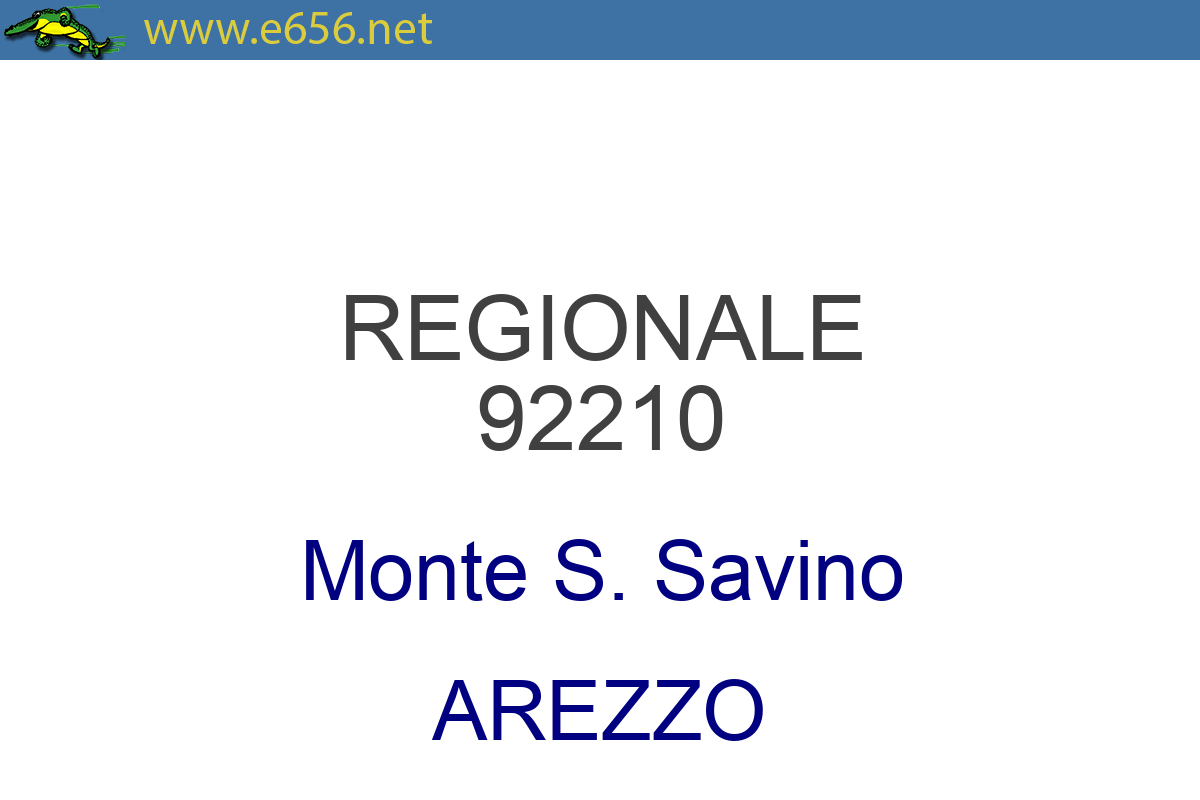 Orario treno Regionale 92210 di Trasporto Ferroviario Toscano SpA